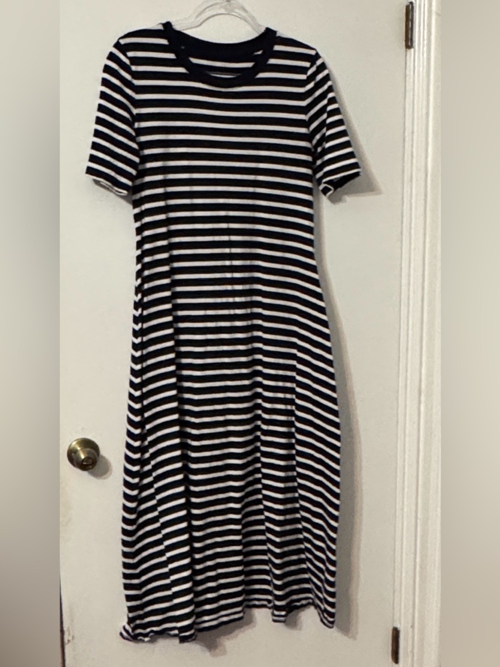 kate spade Black and White Striped Midi Dress